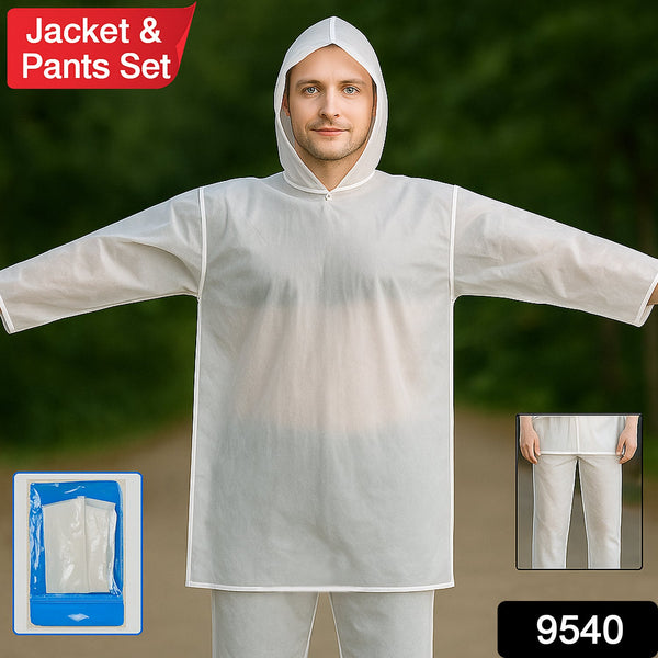 Full-Body Rain Suit – Jacket & Pants Set Fashion Portable Adult Rain Coat (1pc)