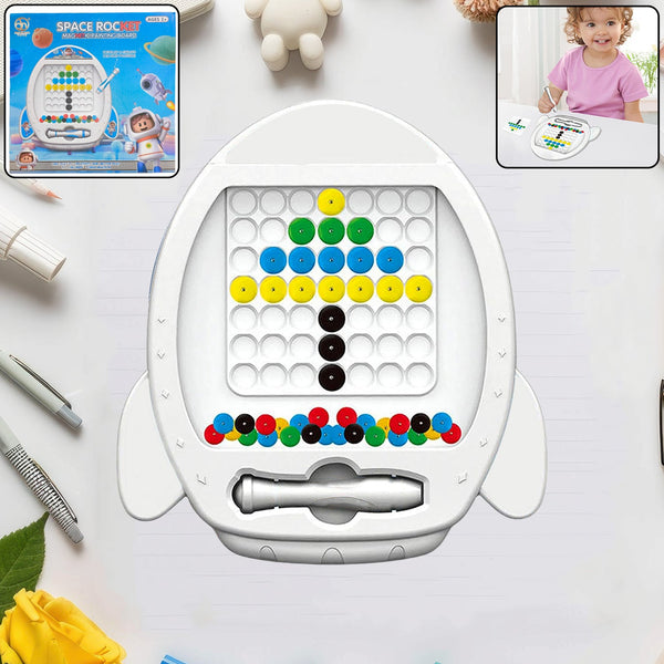 Space Rocket Magnetic Painting Board for Kids