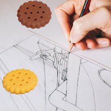 Biscuit-Shaped Erasers | Fun Rubber Stationery for Kids | Creative Birthday Gift Toy (6 Pcs Set)